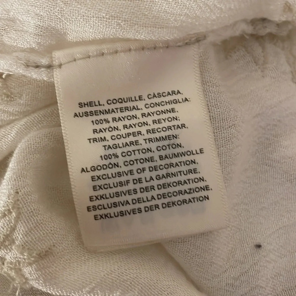 Anthropologie Elevenses women’s large XL cardigan duster cream kimono embroider - Picture 7 of 9